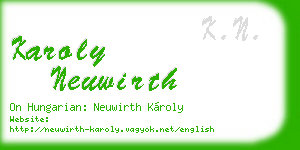 karoly neuwirth business card