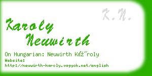 karoly neuwirth business card